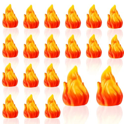 20 Pcs Mini Fake Fire Campfire Miniature Village Campfire Landscape Crafts Christmas Miniature Town Accessories for Mini Christmas Scene Micro Landscape Decor