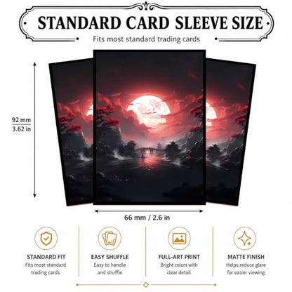 MTG Card Sleeves Matte -100 PCS Trading Card Game, Size 2.6 x 3.6 inches, Suitable for All TCG Card Games Protective (Redyue) - color: Redyue