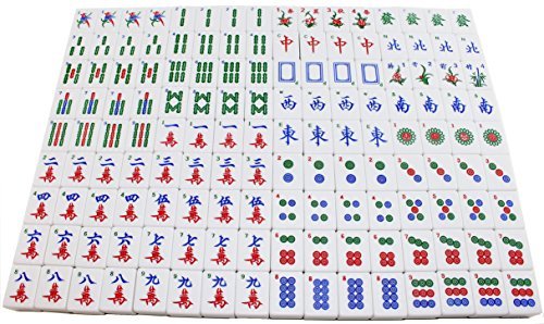 Chinese Filipino Numbered Tiles Mahjong 144 Tiles 1.45" Easy-to-Read Game Set Mah-Jongg, Mah Jongg, Majiang
