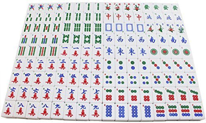 Chinese Filipino Numbered Tiles Mahjong 144 Tiles 1.45" Easy-to-Read Game Set Mah-Jongg, Mah Jongg, Majiang
