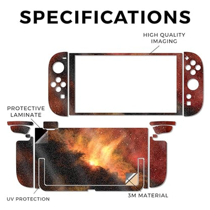 Glossy Glitter Gaming Skin Compatible with Nintendo Switch 2 Console Only - Spacial Overload - Premium 3M Vinyl Protective Wrap Decal Cover - Easy to Apply | Crafted in The USA by MightySkins - color: Spacial Overload, size: Switch 2 Console Skin Only, st