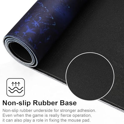 Large Gaming Mouse Pad with Stitched Edges,[35.4x15.7In] Extended Mouse Pad with Non-Slip Natural Rubber Base for Gamer/Desktop/Office/Home-90x40 Forestapond - color: 90x40 Forestapond