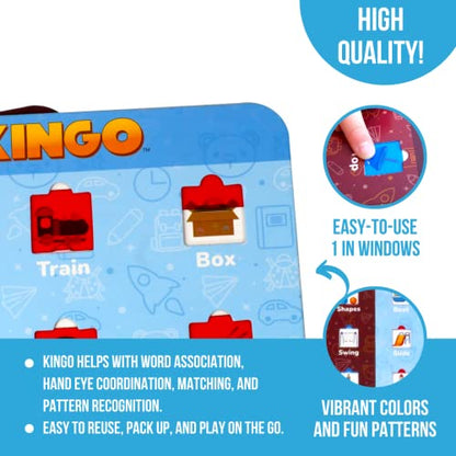 Regal Games Kingo Sight Words Edition Bingo Game - Educational Board Game for Preschool & Kindergarten - Fun Phonics & Vocabulary Builder for Home & Classroom - Kids Bingo Cards & Learning Resources - size: Sight Words Edition