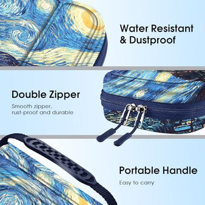 FINTIE Carrying Case for Nintendo Switch 2 (2025), Shockproof Hard Shell Switch 2 Case, Protective Cover Travel Bag with 19 Game Card & 2 Micro SD Card Slots & Inner Pocket (starry night) - color: starry night