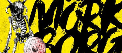 Free League MÖRK Borg Gamemaster Screen - Five-Paneled Roleplaying Game Tool with Demonic Art