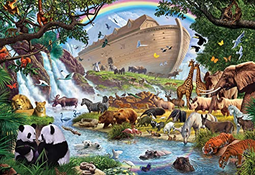 Vermont Christmas Company Noah's Ark Jigsaw Puzzle 100 Piece, Large Pieces Perfect for Kids and Seniors