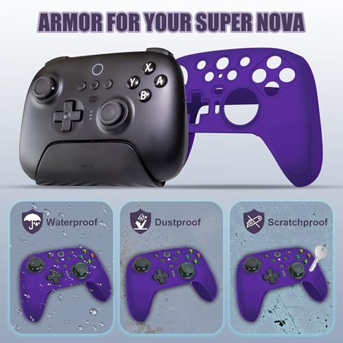 FIOPAZ Silicone Skin Cover for 8Bitdo Ultimate 2, Dust/Sweat-Resistant Protective Case for 8bitdo Ultimate 2 Bluetooth/Wireless Controller Accessories, Purple - color: Purple
