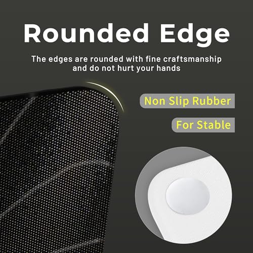 Hard Gaming Black Glass Mouse Pad with White Topographic Design, Large 410mm*310mm Mouse Mat, Unique Professional Glass Surface for Enhanced Precision and Speed - color: Black(Topographic)