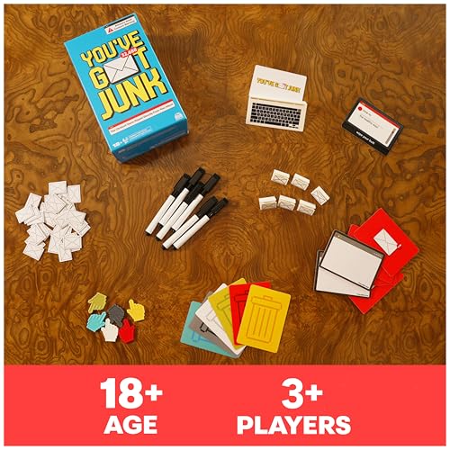 Spin Master Games, You’ve Got Junk - The Hilarious Spam-Filled Party Game, Adult Email Subject Line Cards for Friendsgiving, Happy Hour, Bachelorette Party, Adults, 3-10 Players, for Ages 18 & Up - style: You've Got Junk - Party Game