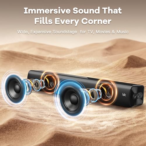 Sound Bar for Smart TV, Karaoke Sound Bar with Wireless Microphones, 2.1CH Soundbar with Subwoofer, BT 5.3 Surround Sound System for TV, Home Theater Soundbar Speakers with Bluetooth/ARC/AUX for Party