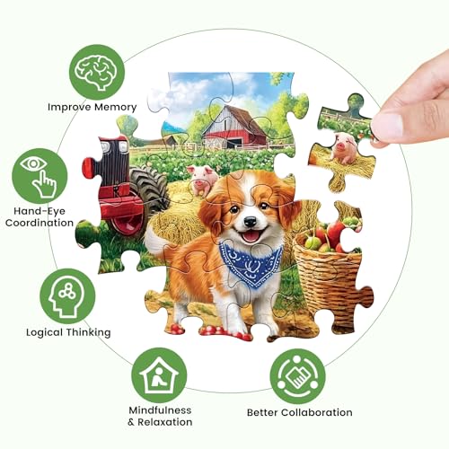 500 Piece Puzzles for Adults,Farm Dog Jigsaw Puzzles 500 Pieces | 500 Piece Puzzles for Adults,Farm Dog Jigsaw Puzzles 500 Pieces - style: Farm Dog