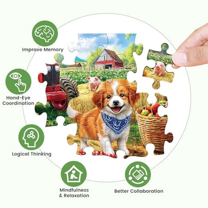 500 Piece Puzzles for Adults,Farm Dog Jigsaw Puzzles 500 Pieces | 500 Piece Puzzles for Adults,Farm Dog Jigsaw Puzzles 500 Pieces - style: Farm Dog