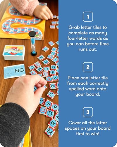 SimplyFun Letter Slide - Enhance Vocabulary and Language Skills with This Educational Game, Focused on Spelling, Consonants & Vowels, Fun for 2-4 Players, Ages 7 & Up - style: Letter Slide