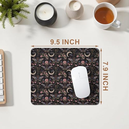Dark Floral Butterfly Witchy Mouse Pad, Mystical Gothic Moth Mouse Pad for Home Office Computer Gaming Desk Essentials, Butterfly Gifts for Women, 9.5x7.9 Inch - color: 05Child