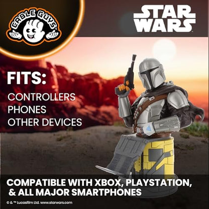 Cableguys The Mandalorian Bounty Hunter Controller Holder & Phone Stand - Gaming Setup Accessories for Desk and Game Room, Stand Compatible with Xbox, PlayStation & Most Standard Game Controllers
