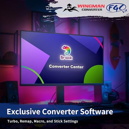 Brook Wingman FGC VX Arcade Controller Converter for PS5/PS4/PC – Supports 150+ Wired Controllers, Low-Latency Adapter for Arcade Sticks & Fightpads, Compatible with All PS5/PS4 Games
