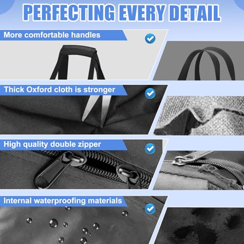 Heavy Duty Carrying Bag Compatible with Giant 4 in a Row Game,[Front Pocket+840d Oxford] Easy Storage for Jumbo 4 to Score Four Outdoor Yard Game Large Storage Bag(Game Not Included)