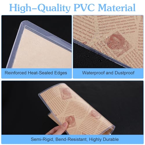 30 Pcs 8.5 x 11 Rigid Clear Toploaders, PVC Document Sheet Protectors, Plastic Sleeves for Papers, Photos, and Menu Covers for Collectors
