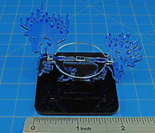LITKO Phantom Steed Character Mount | Compatible with D&D & Pathfinder | Fluorescent blue acrylic phantom steed mount | 2-inch square base | 30mm platform for hero | Requires glue assembly - style: 2-Inch Square Base