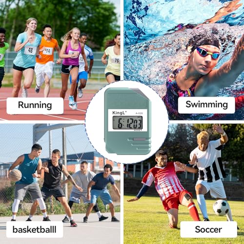 2 Pack Digital Stopwatch Timer with Large Display,Lap Split Mode, Waterproof Handheld Timer for Coaches, Teachers, Kids, Running, Swimming, Training(Green -2 Pack) - style: style1-2pack/Green