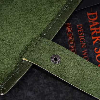 Cusdie 2 in 1 Dice Rolling Mat & Zippered Dice Holder Dice Tray- Compatible with DND Polyhedral Dice (Leatherette-Green) - color: Leatherette-green