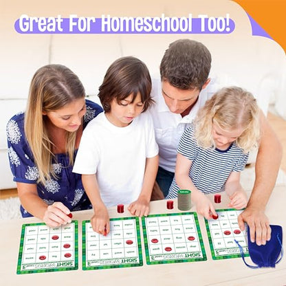 SpriteGru Sight Word Bingo Game, 160 Sight Words Learn to Read Level 3 & Level 4 Bingo Board Game Dolch's & Fry's Words Lists for Kindergarten and Preschool Kids 4-8, Perfect for Classroom & At Home - style: 25 Pcs Sight Word Bingo Game Level 3-4