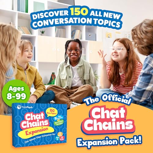 ThinkPsych Chat Chains Expansion Pack | Social Skills Games | Therapy Games for Teens and Kids | Ages 8-99 | Therapy Conversation Cards | 15 Mins Playtime - style: Chat Chains Expansion