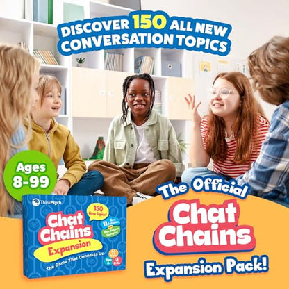 ThinkPsych Chat Chains Expansion Pack | Social Skills Games | Therapy Games for Teens and Kids | Ages 8-99 | Therapy Conversation Cards | 15 Mins Playtime - style: Chat Chains Expansion