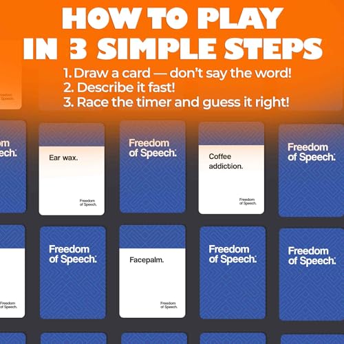 Card Board Games for Adults - Party Games for Friends and Family Game Night | Freedom of Speech Card Board Game - Family Edition - Fast-Paced - Guess The Word - Easy to Play - color: Freedom of Speech Family