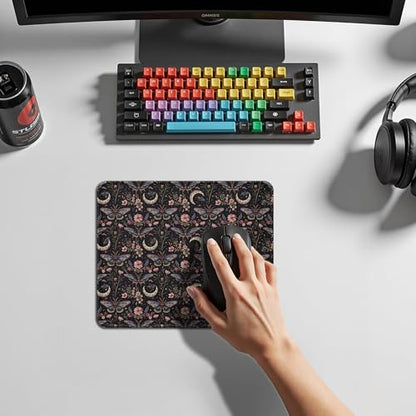 Dark Floral Butterfly Witchy Mouse Pad, Mystical Gothic Moth Mouse Pad for Home Office Computer Gaming Desk Essentials, Butterfly Gifts for Women, 9.5x7.9 Inch - color: 05Child