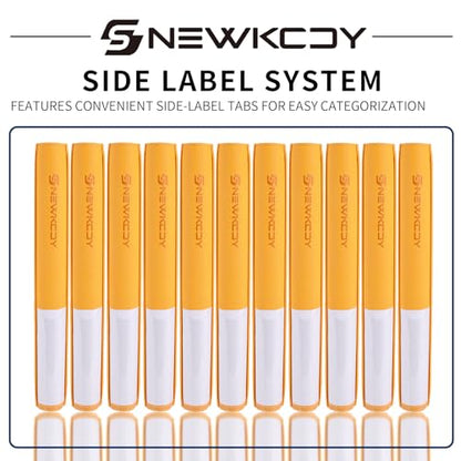 Snekdy Top loader Binder, 9 Pockets Top Loader，Holds 360 Top Loaders cards, Card binder with Sleeves for card in 3 x 4 inches color smooth Zipper PU Leather (Yellow) - color: Yellow