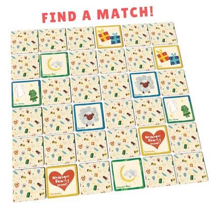 The Muslim Memory Game Eid Edition, Ramadan Gifts for Kids Ages 4-8, Islamic Educational Toy, Eid Gifts for Children, Screen-Free Family Matching Game with Arabic Guide