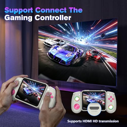 RG43H Pro Retro Handheld Game Console, 4.3 Inch Retro Gaming Console with 4000mAh Battery, RK3562 Opensource Hand Held Games Console, EmuELEC&RGBOX Dual Systems Video Console, HDMI TV Output, Gray - color: Gray