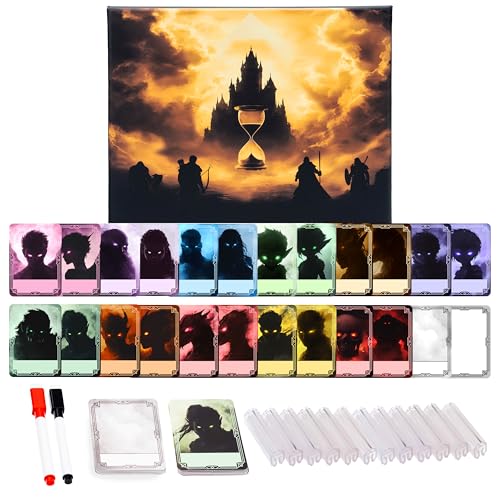 TIDYBOSS 50pcs Erasable DND Initiative Tracker | Put on top of Dungeon Master Screen or GM Screen with Character + Monster Insert Cards | d&d Accessories for TTRPGs