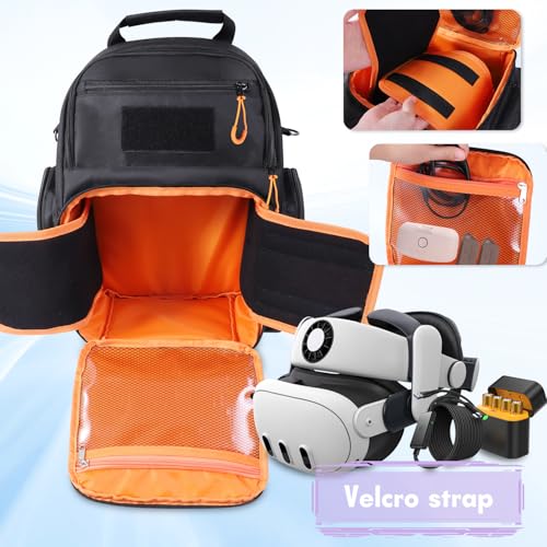 Carrying Case for Meta Quest 3s/3/2, Large Travel Case Compatible with Oculus Quest 3 Headset, Quest Pro, Touch Controllers Accessories for Travel Home Storage