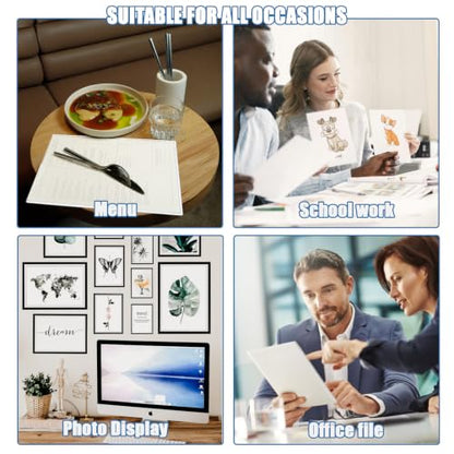 25 Pack 8" x 10" Toploader Clear Rigid Page Sheet Protectors | Hard Plastic Paper Sleeves for Postcards Prints, Photos, Certificates, Documents Holder