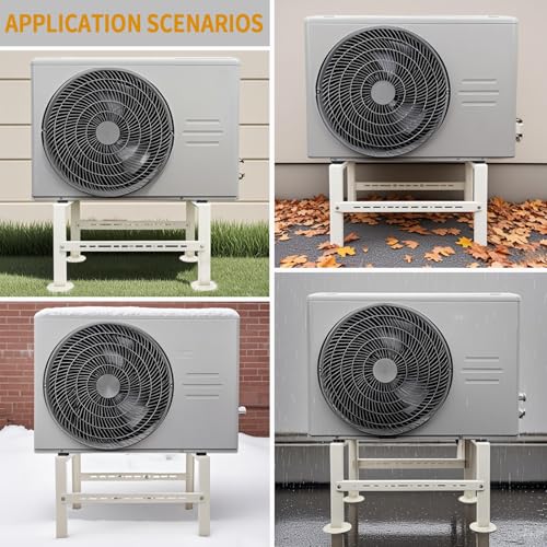 Yarssihha Mini Split Stand for 9000-36000 BTU Air Conditioner Condenser, Outdoor Adjustable Heat Pump Stand, Heavy Duty Ground Stand - style: 9000-36000 BTU
