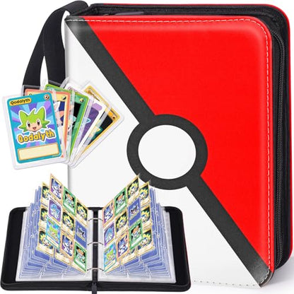 Card Binder, 9-Pocket Design, 900-Card Capacity with 5 Top loaders | Large Capacity,Waterproof PU cover,Custom ,Page Order Design,zipper closure,clear PP pages - color: Classic, size: 9-Pocket