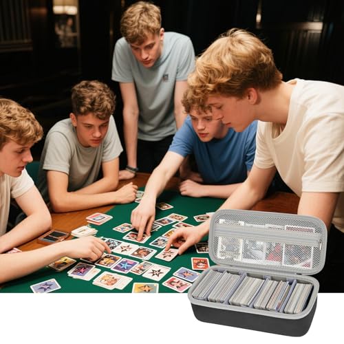 ALKOO Trading Card Carrying Case, 900+ Card Game Storage for MTG | Large card carrying case for card games and trading cards, holds 900+ cards, deck boxes and expansion packs, black, case only - color: Grey