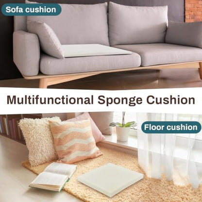 Frienda 2 Pack 1" x 16" x 16"Upholstery High Density Foam Cushion Replacement Square Cut to Size Foam Couch for Chair Couches Padding Shipping Packing DIY Cosplay Projects(White) - color: White, size: 1" X 16" X 16", style: Square