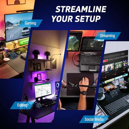VSDINSIDE Macro Keypad, Stream Controller Deck Gaming Streaming Shortcut Keyboard, 18 Programmable Keys Customizable Visual AI Pad USB Soundboard for OBS, YouTube, Desk Office Setup, Laptop, PC, Mac - size: S