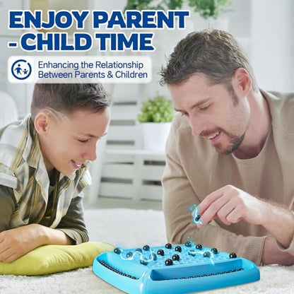 Magnet Game, Magnetic Games Chess, Board Games for Kids 6-8-12, Magnet Chess Kid Games, Family Board Games for Kid and Adults, Magnetic Game with 40 Pieces, Fun Birthday Gifts for Kids (Blue) - color: Blue