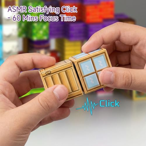 Magic Forest Magnetic Blocks Set for Creative Construction | 300 Pcs Building Toys with 48 Patterns - 0.8" Pixel Sensory Cubes- Birthday Gift for Kids 3-8 - style: Magic Wizard 300