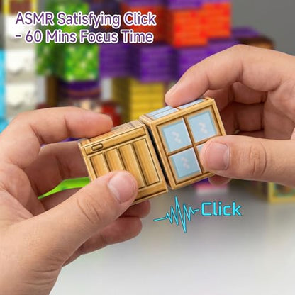 Magic Forest Magnetic Blocks Set for Creative Construction | 300 Pcs Building Toys with 48 Patterns - 0.8" Pixel Sensory Cubes- Birthday Gift for Kids 3-8 - style: Magic Wizard 300