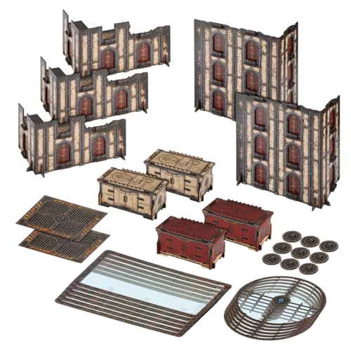 Jucoci Battlezone Creation Kit 9PCS Tabletop Terrain Wargame Terrains Set Compatible with WH40K(White) - color: White, size: 9 PCS Set