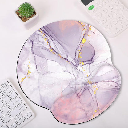 KONVINIT Ergonomic Mouse Pad with Wrist Rest, Purple Mousepad with Non-Slip Rubber Base and Smooth Surface, Small Mouse Pads for Desk, Office Desk Accessories - color: Marble