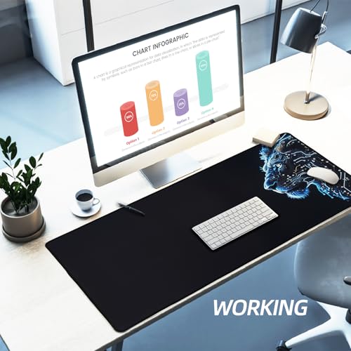 XXL Gaming Mouse Pad 35.4x15.7 Professional Large Mouse Pad & Computer Game Mouse Mat-90x40 Lioncmh - color: 90x40 Lioncmh, size: 35.4L x 15.7W inches