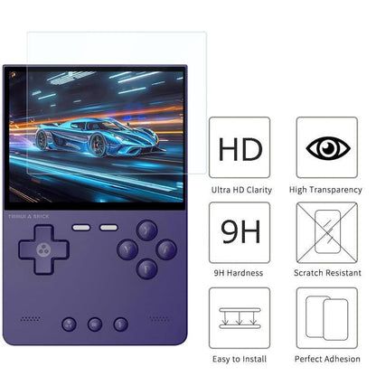 for Trimui Brick Screen Protector, [2 Pack] HD Tempered Glass Film [9H Hardness] [Anti-Scratch] Compatible for Marryoo FINGEREVO WESICH HANHIBR Ampown TRIMUI Brick Retro Handheld Game Console