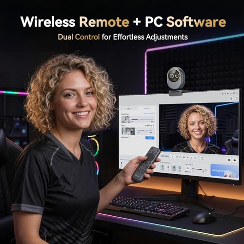 EMEET Piko Dual-Camera 4K Webcam for Streaming, Wide-Angle & Telephoto | Max 11X Hybrid Zoom, 0.2s Autofocus, Remote Control, 3 Mics, Panda Privacy Cover, USB C-C&C-A, for Streaming/Work/Study - style: Piko Dual w/ Max 11X Hybrid Zoom