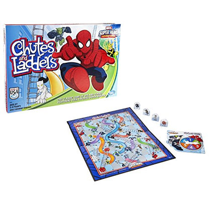Hasbro Gaming Chutes and Ladders: Marvel Spider-Man Edition Board Game for Kids 2-4 Players, Preschool Games, Easter Gifts for Boys and Girls, Ages 3 and Up (Amazon Exclusive)